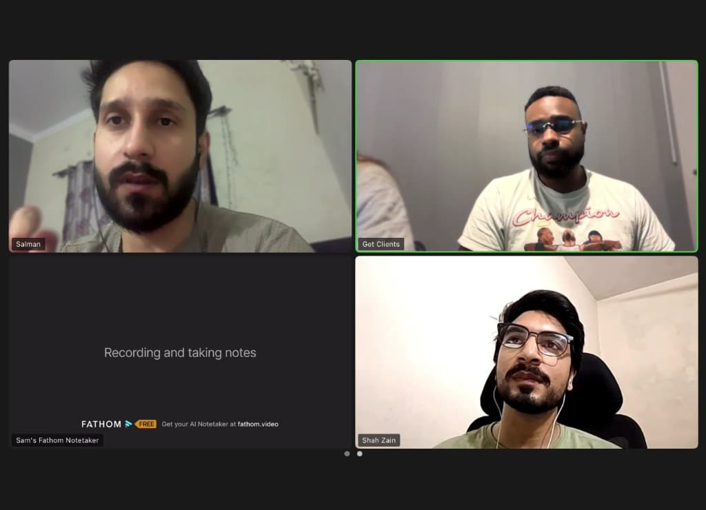 Shah Zain — client session